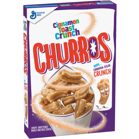 General Mills Cinnamon Toast Crunch Churros Crispy Sweetened Wheat and Rice Cereal 547g