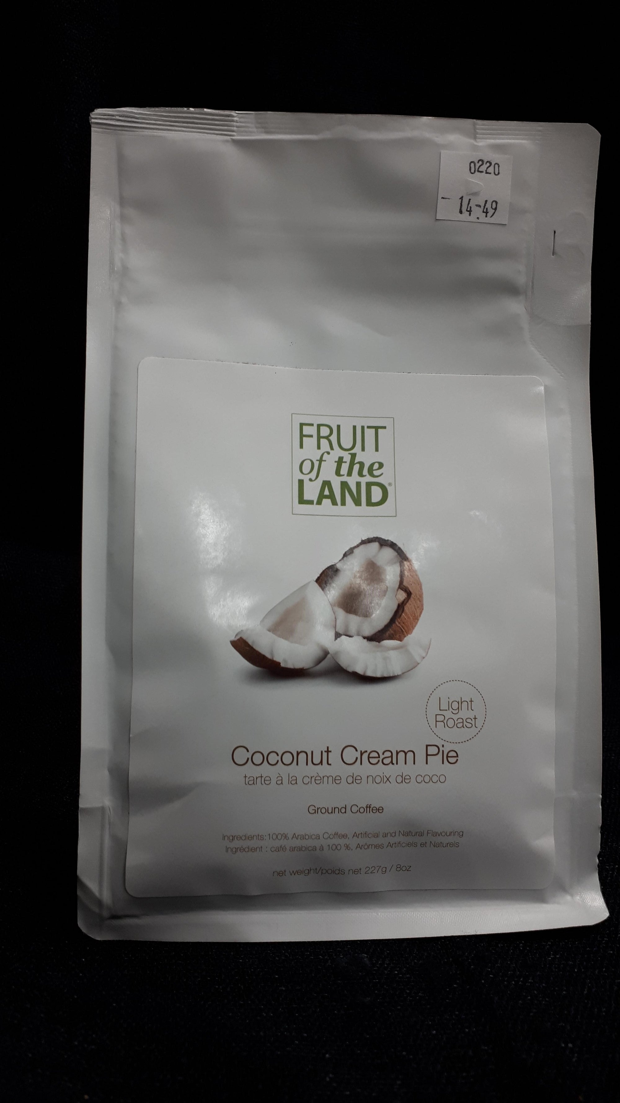 Fruit of the Land Coconut Cream Pie Ground Coffee 227g