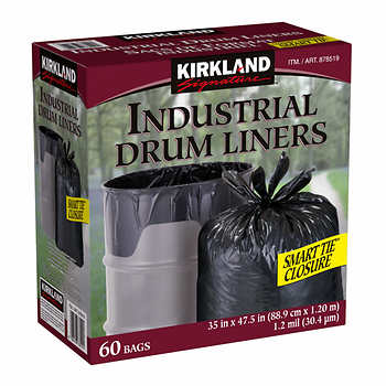 Kirkland Signature Industrial Drum Liners 60ct