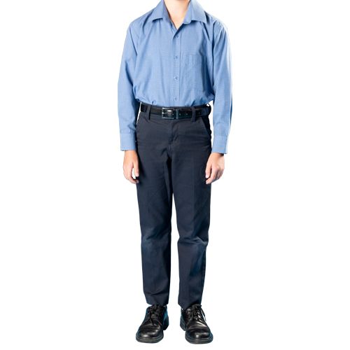 Dress Trousers Adjustable Waist Navy