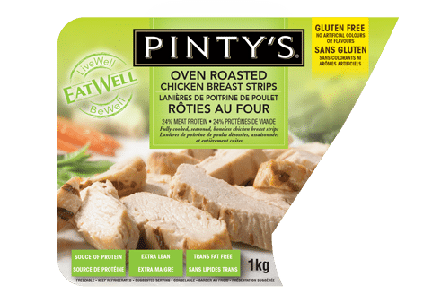 Pinty's Eat Well  Oven Roasted Chicken Breast Strips 1kg