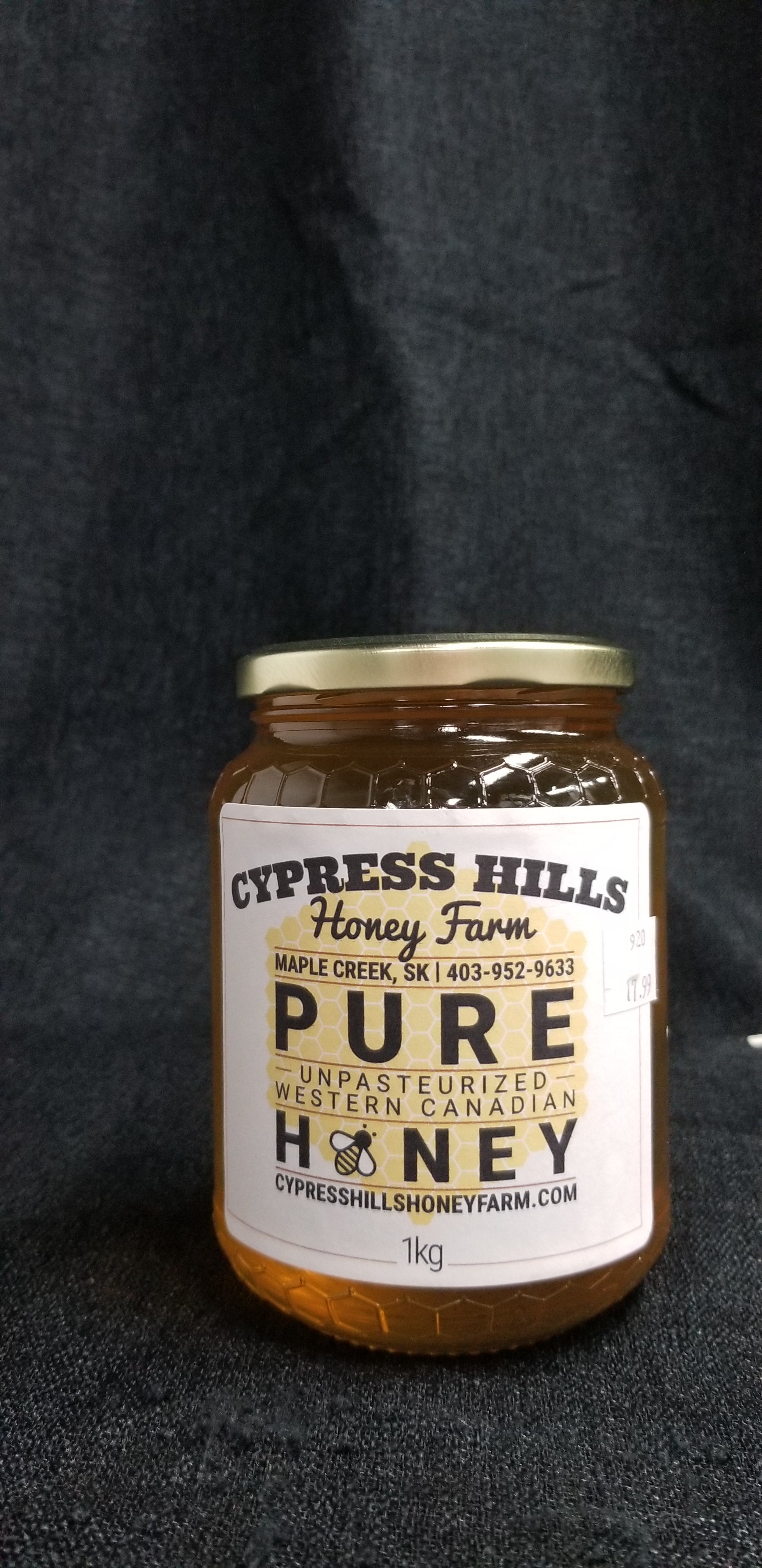 Cypress Hills Pure Unpasteurized Honey 1kg