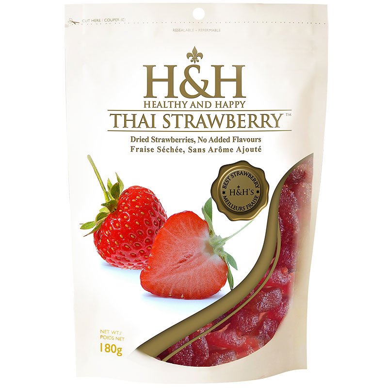 H & H Thai Dried Strawberries 180g