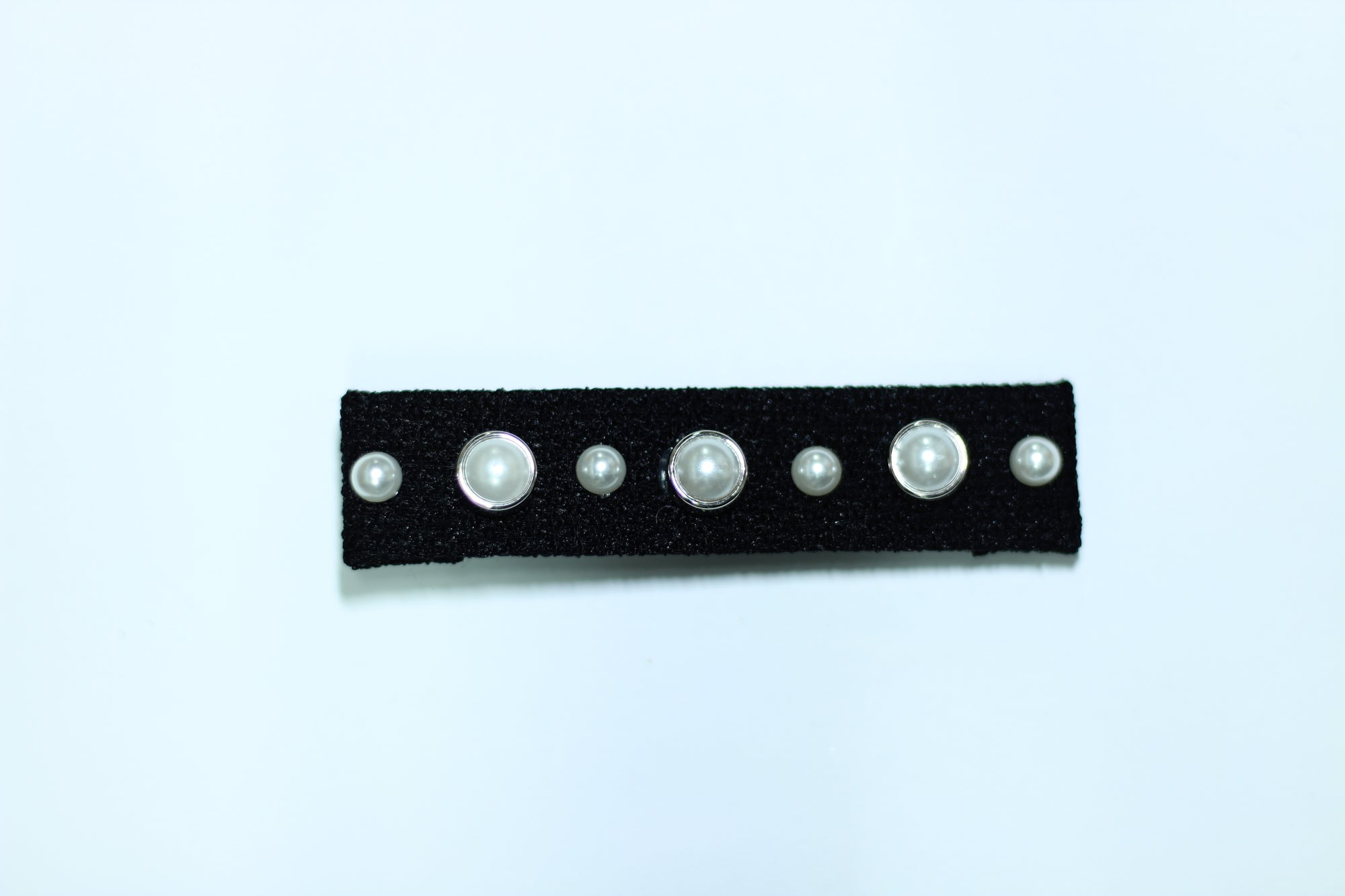 Pearl Tweed Barrette