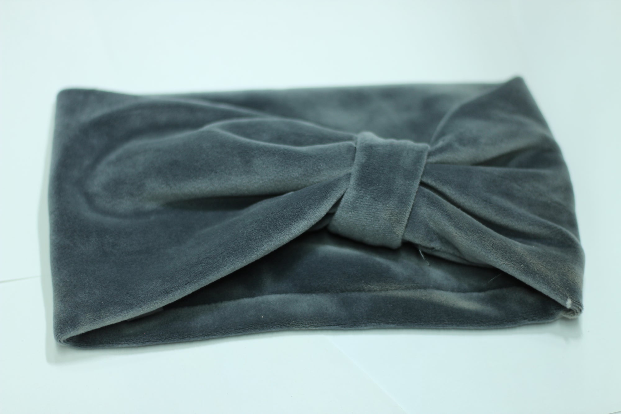 Grey Velvet Headband