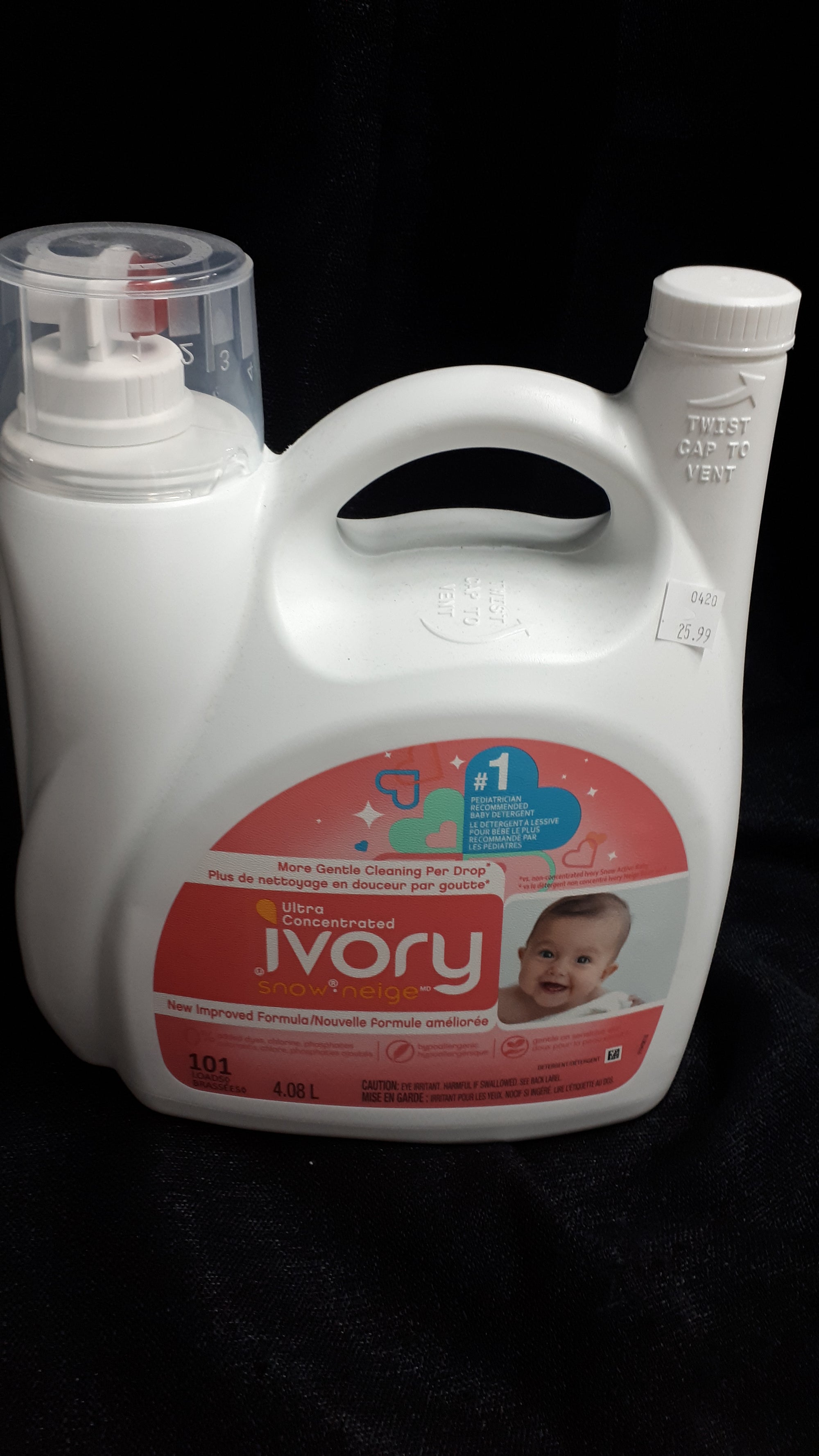 Ivory Snow Ultra Concentrated Laundry Detergent 4.55L