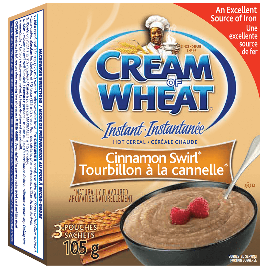 Cream Of Wheat Cinnamon Swirl Instant Hot Cereal 3 x 105g