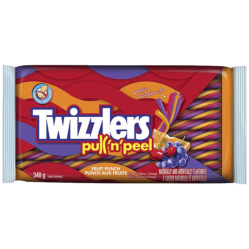 Twizzlers Pull 'n' Peel Fruit Punch Candy 340g