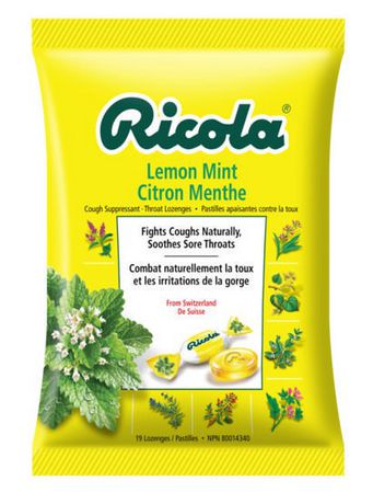 Ricola bag lemon mint Lozenges 19 ea