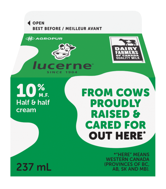 Lucerne 10% Half & Half Cream 237ml