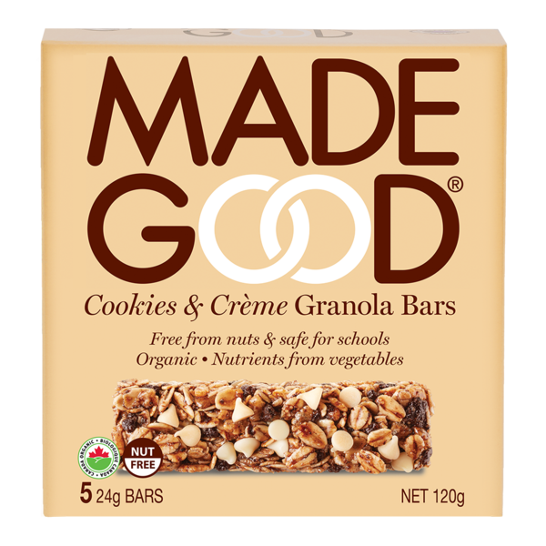 MadeGood Cookies & Creme Granola Bars 5 Bars 120g