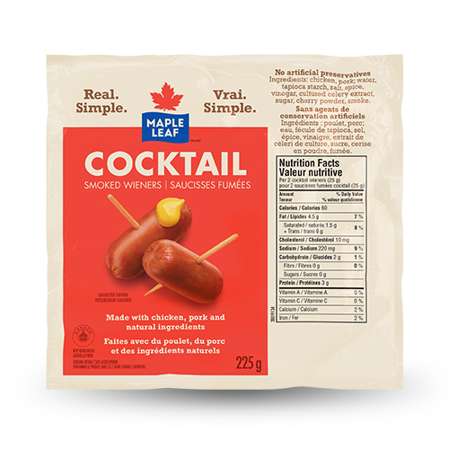 Maple Leaf Smoked Cocktail Wieners 225g