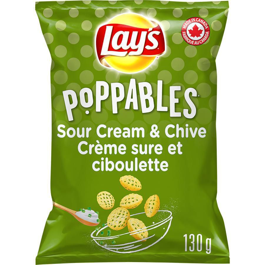 Lays Poppables Sour Cream & Chive Flavored Potato Snacks 130 g