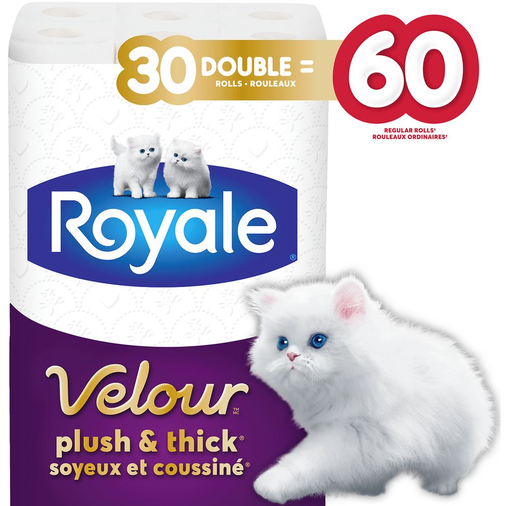 Royale Velour Bathroom Tissue 30 = 60 Rolls