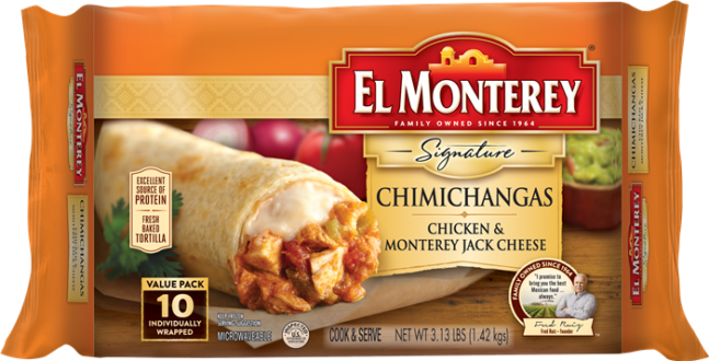 El Monterey Signature Chicken & Monterey Jack Cheese Chimichangas 1.42kg