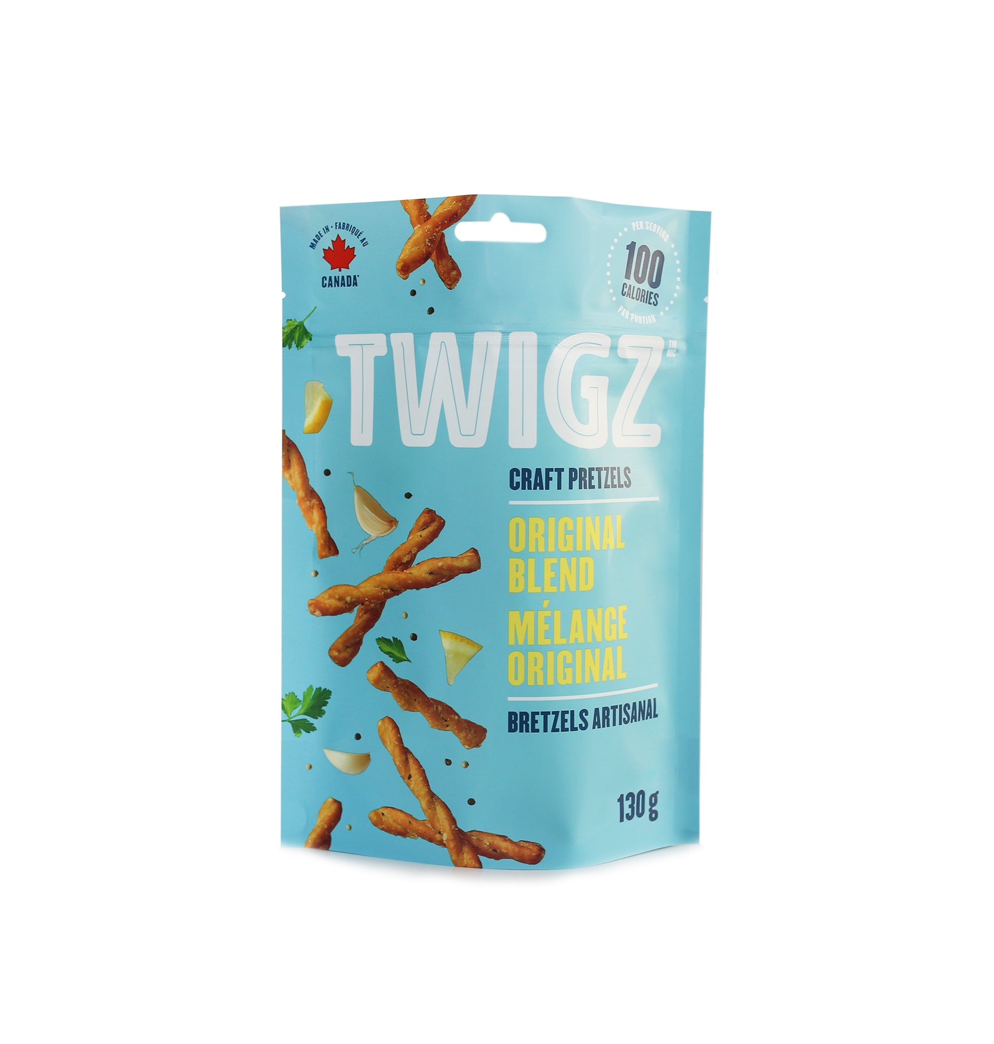 Twigz Original Blend Buttery Herb & Garlic Craft Pretzels 130g