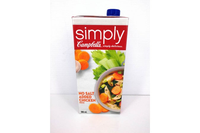 Simply Campbell's No Salt Added Chicken Broth 946ml