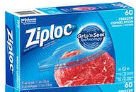 Ziploc  Grip'n Seal Medium Freezer 60 pk