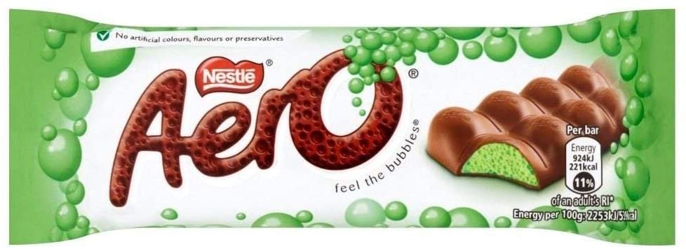 Nestle Aero Peppermint Milk Chocolate Bar 41g