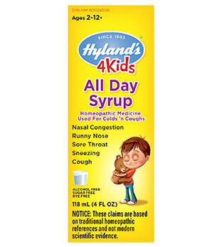 Hyland's 4 Kids Colds' n Cough All Day Homeopathic Syrup 118ml