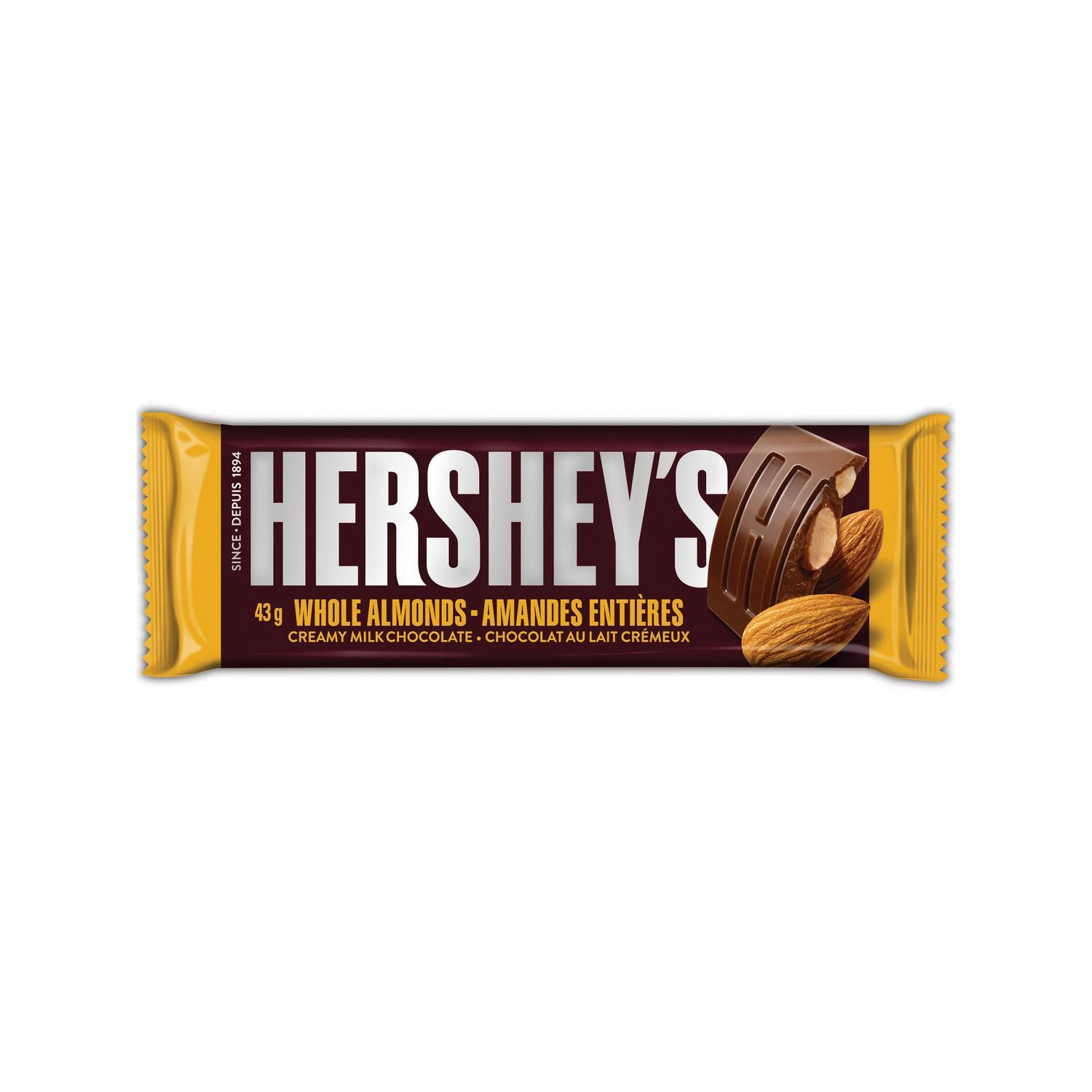 Hershey's Whole Almonds Creamy Milk Chocolate Bar 43 g