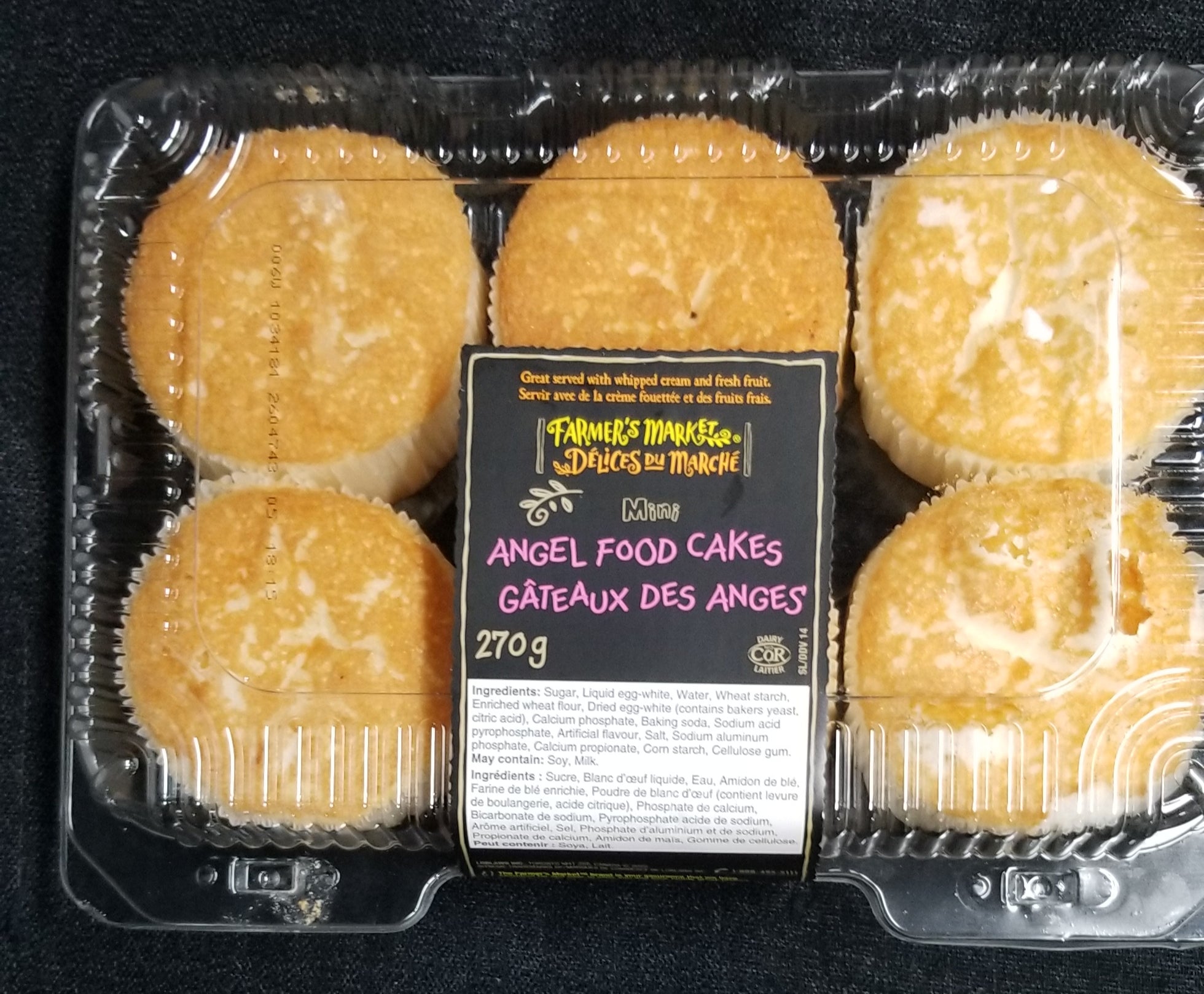 Farmer's Market Mini Angel Food Cakes 6 x 270g