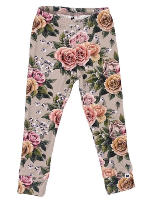 Little & Lively Antique Floral Leggings - 6-9 months