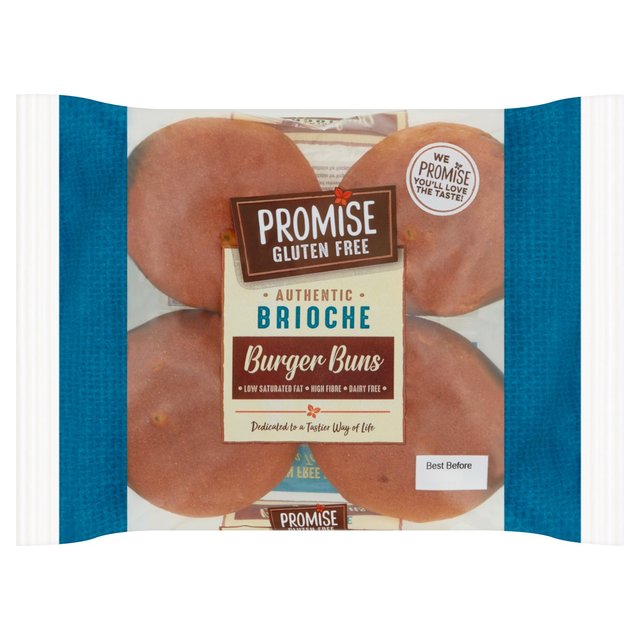 Promise Gluten Free Authentic Frozen Brioche Hamburger Buns  280g