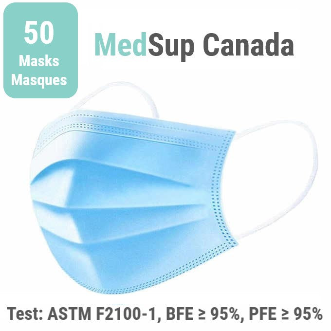 MedSup Canada Disposable General Purpose Masks 50 Pak