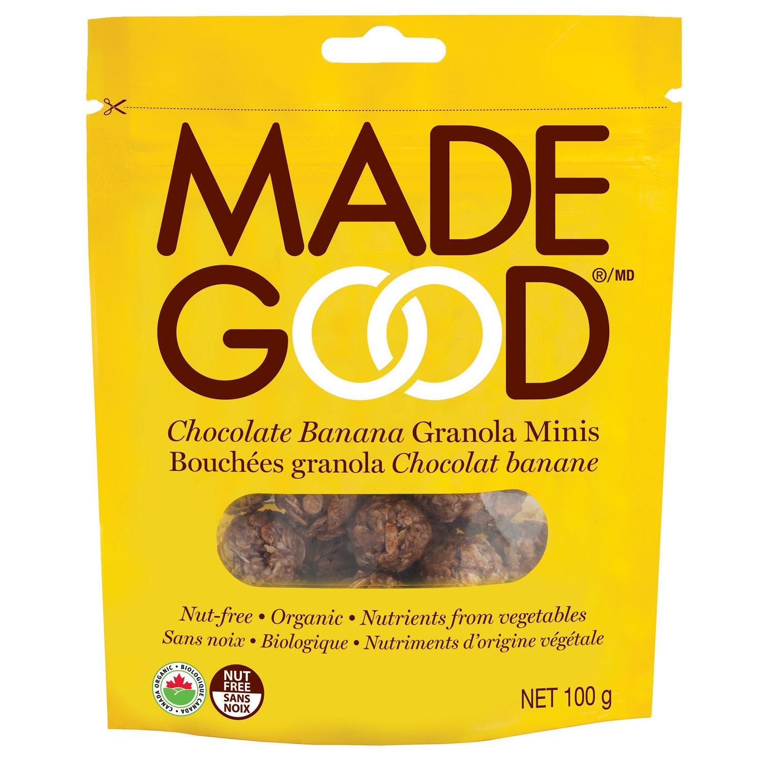 MadeGood Organic Gluten Free Chocolate Banana Granola Minis 4pk