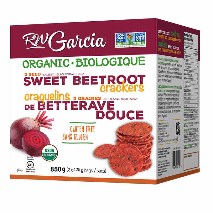 RW Garcia Organic Sweet Beetroot Crackers 850 g