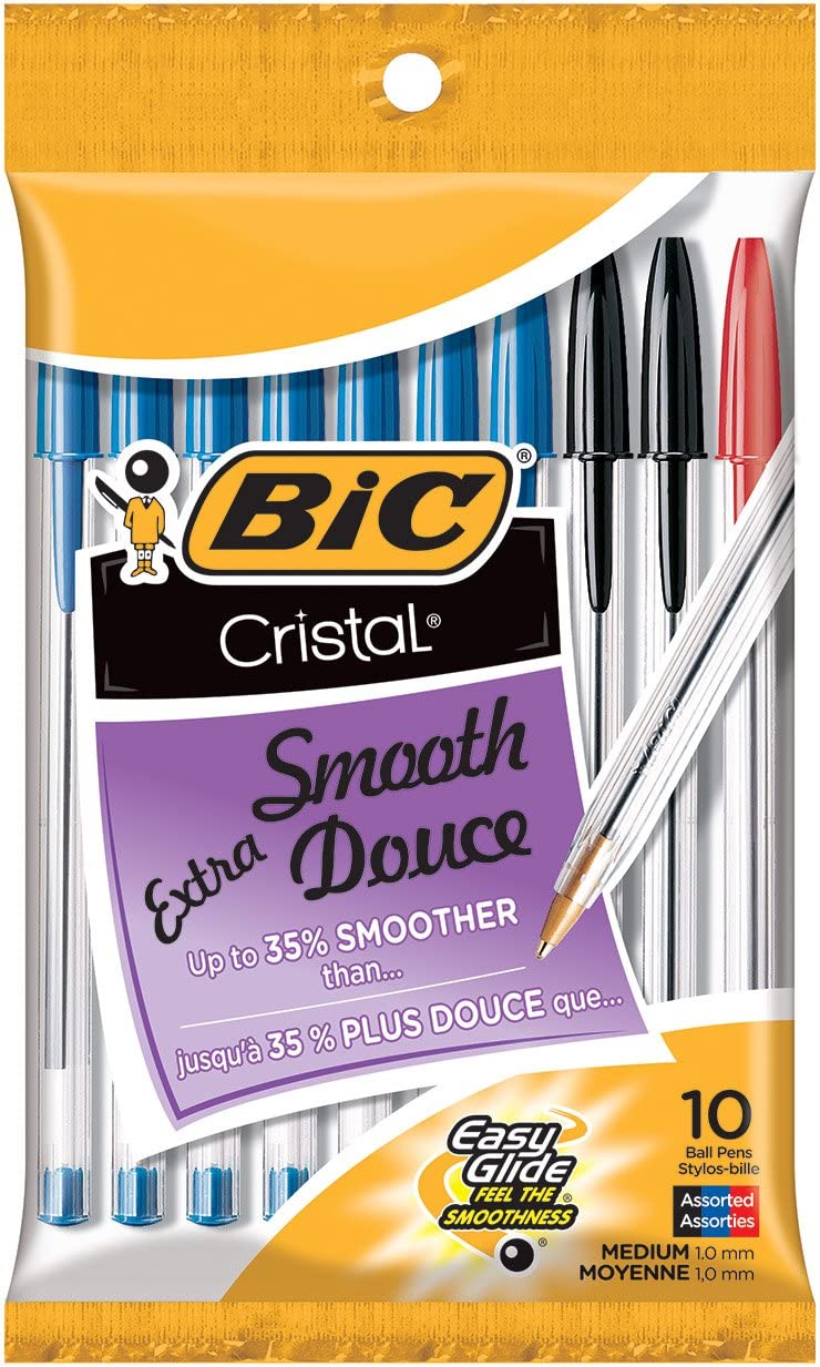 Bic Cristal Extra Smooth Medium Pens 10ct