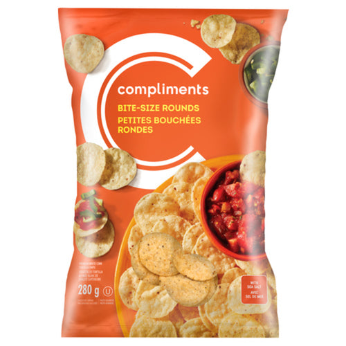 Compliments White Bite Size Round Tortilla Chips 280 g