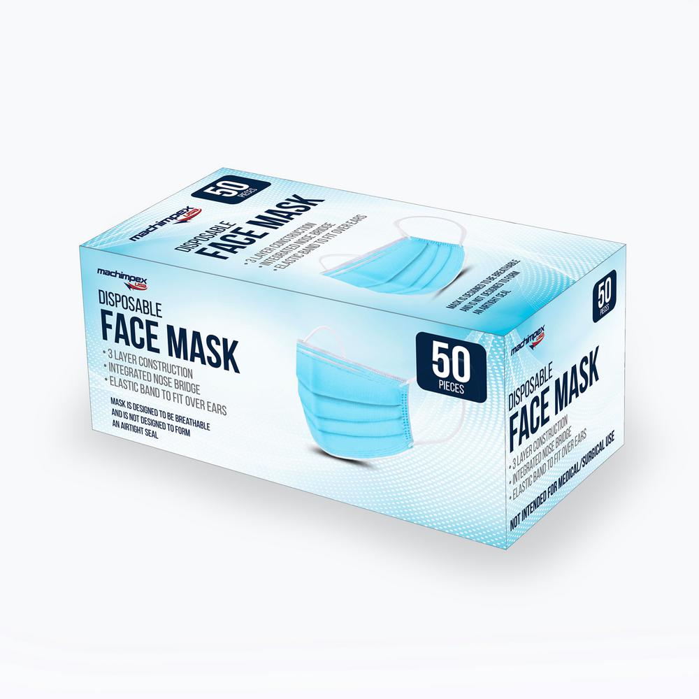 Machimpex Disposable Face Masks 50pk