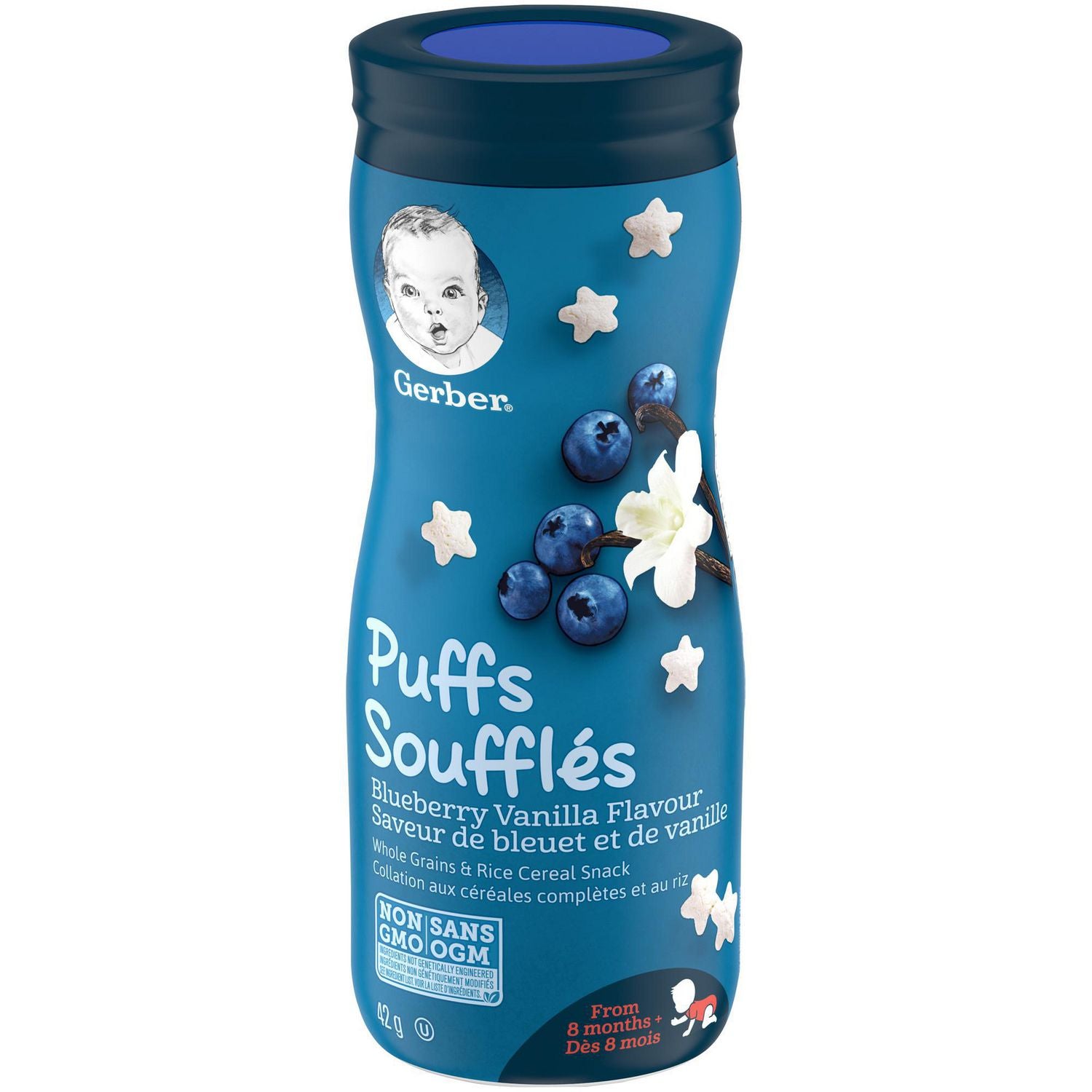 Gerber Puffs Blueberry Vanilla Flavour Snacks 42g