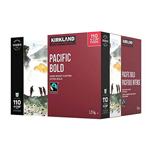 Kirkland Signature Pacific Bold Organic Dark Roast Coffee Pods 110ct