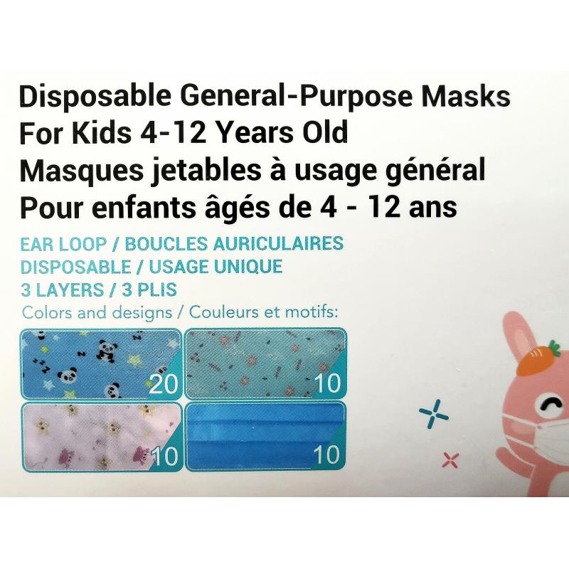 MedSup Canada Disposable General -Purpose Pediatric Boys Masks 50 pack