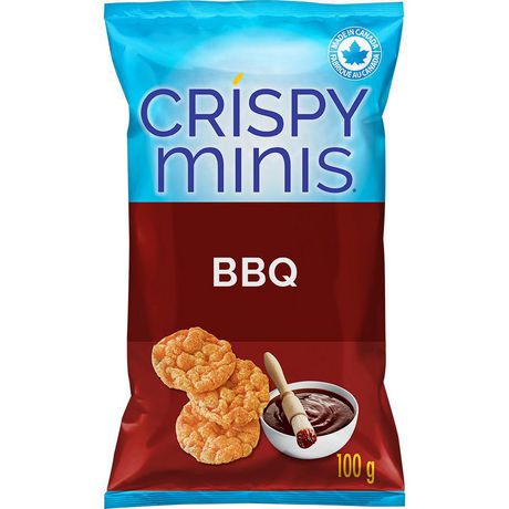 Crispy Minis Gluten Free BBQ Flavor Brown Rice Chips 100g