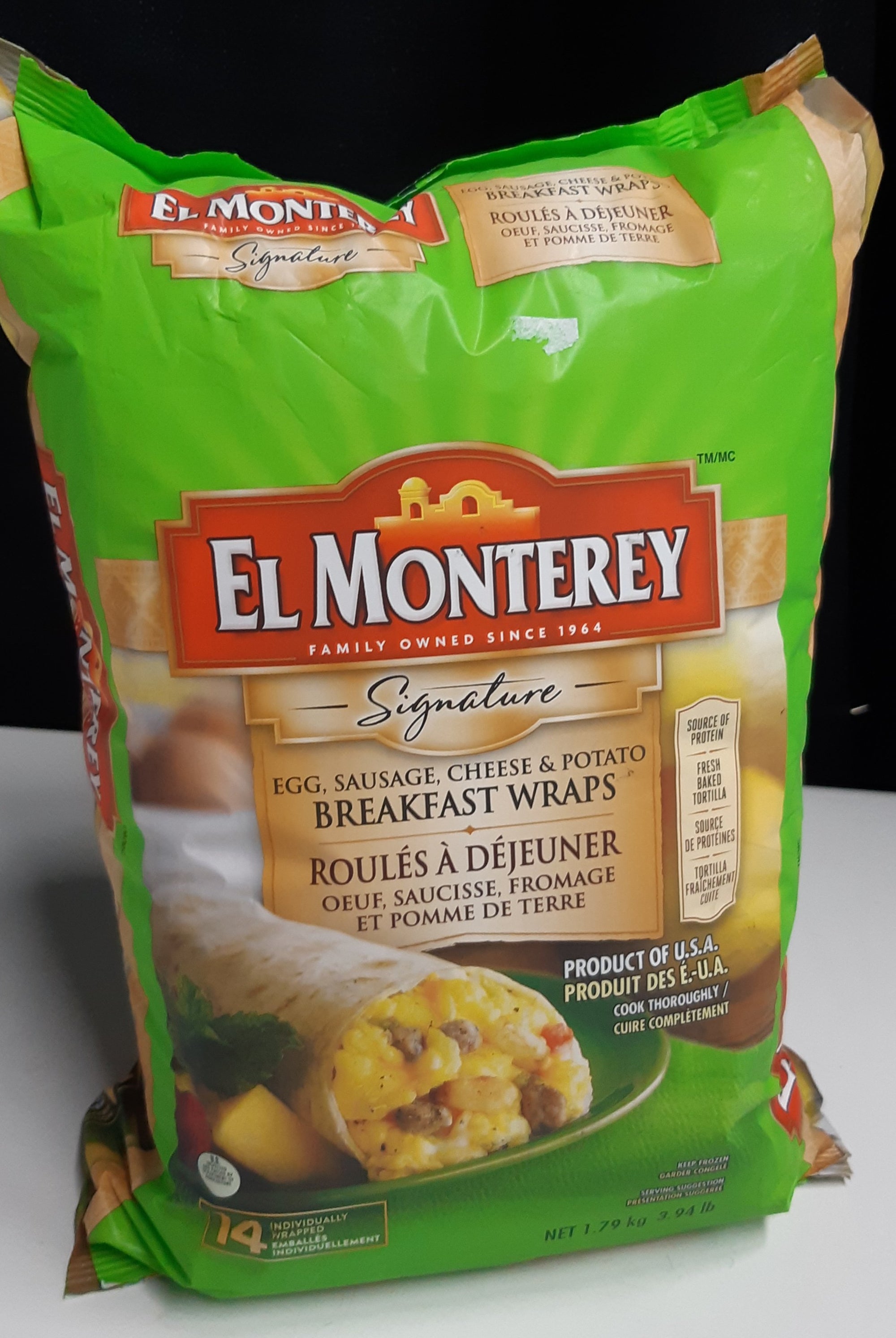 Breakfast Wraps El Monterey 14 count 3.94lb