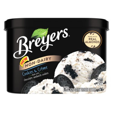 Breyers Non-Dairy Cookies and Cream Frozen Dessert 1.66L