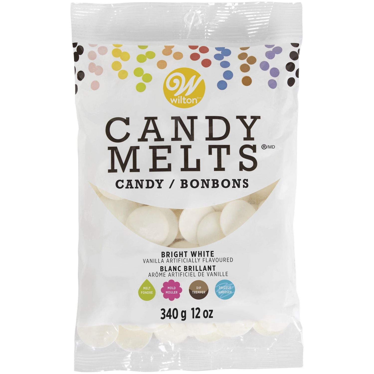 Wilton Bright White Vanilla Flavored Candy Melts 340g