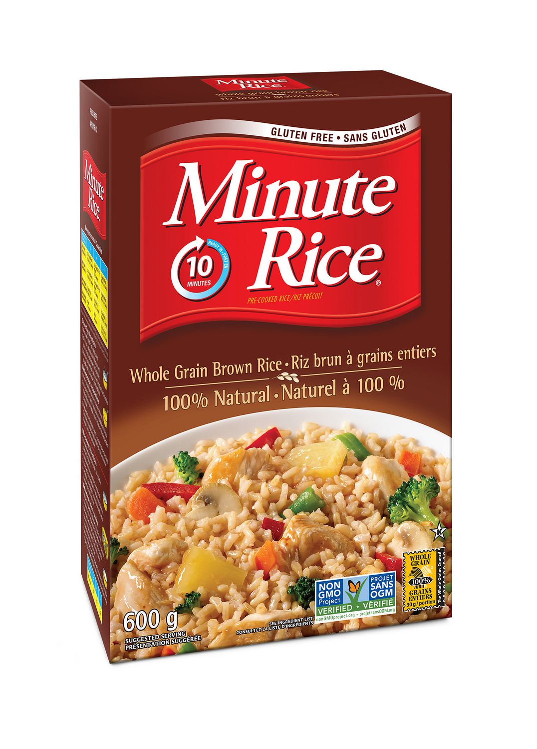 Minute Rice Instant  Whole Grain Brown Rice 600g