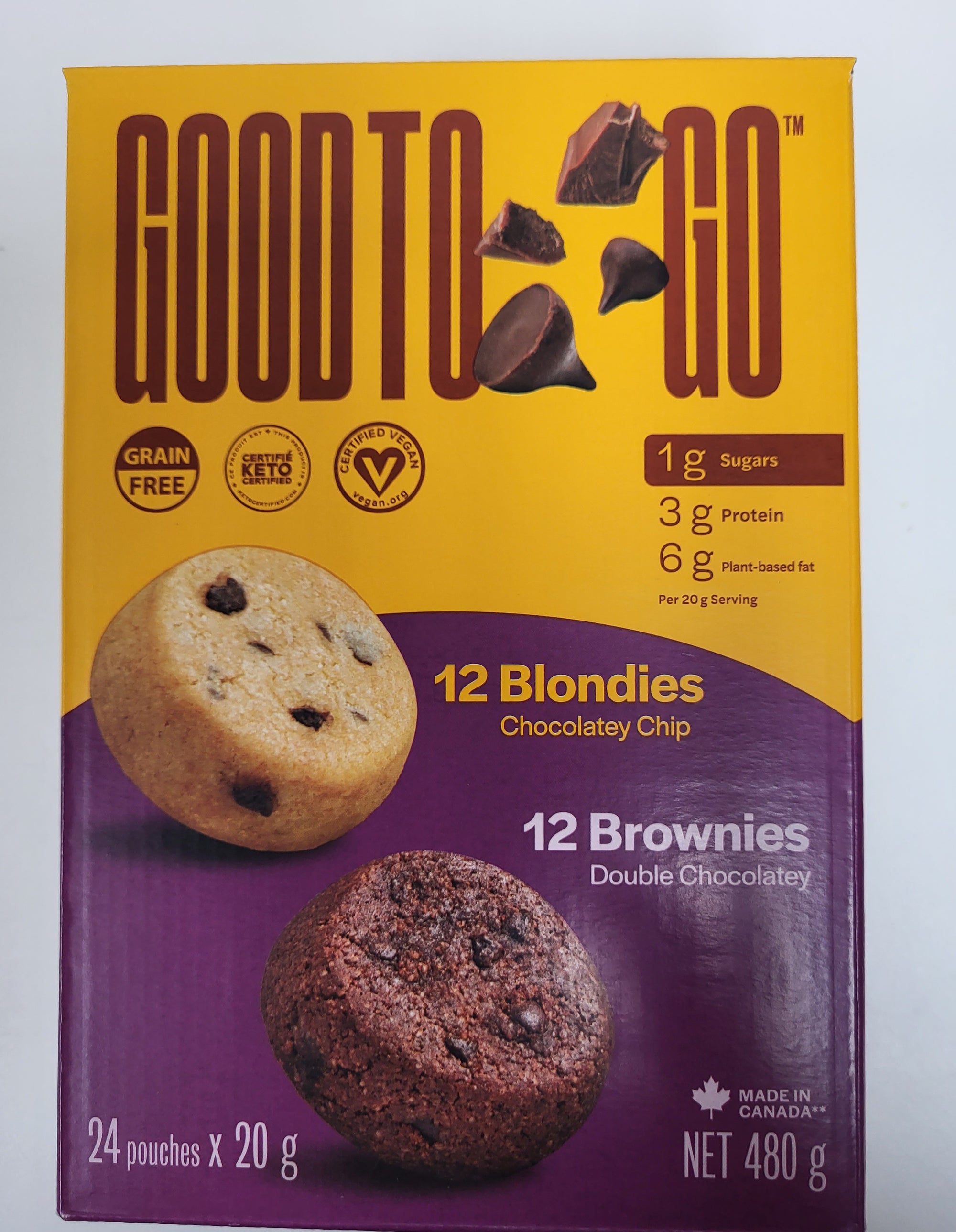 -Good To Go Gluten Free Brownies 24 x 20g