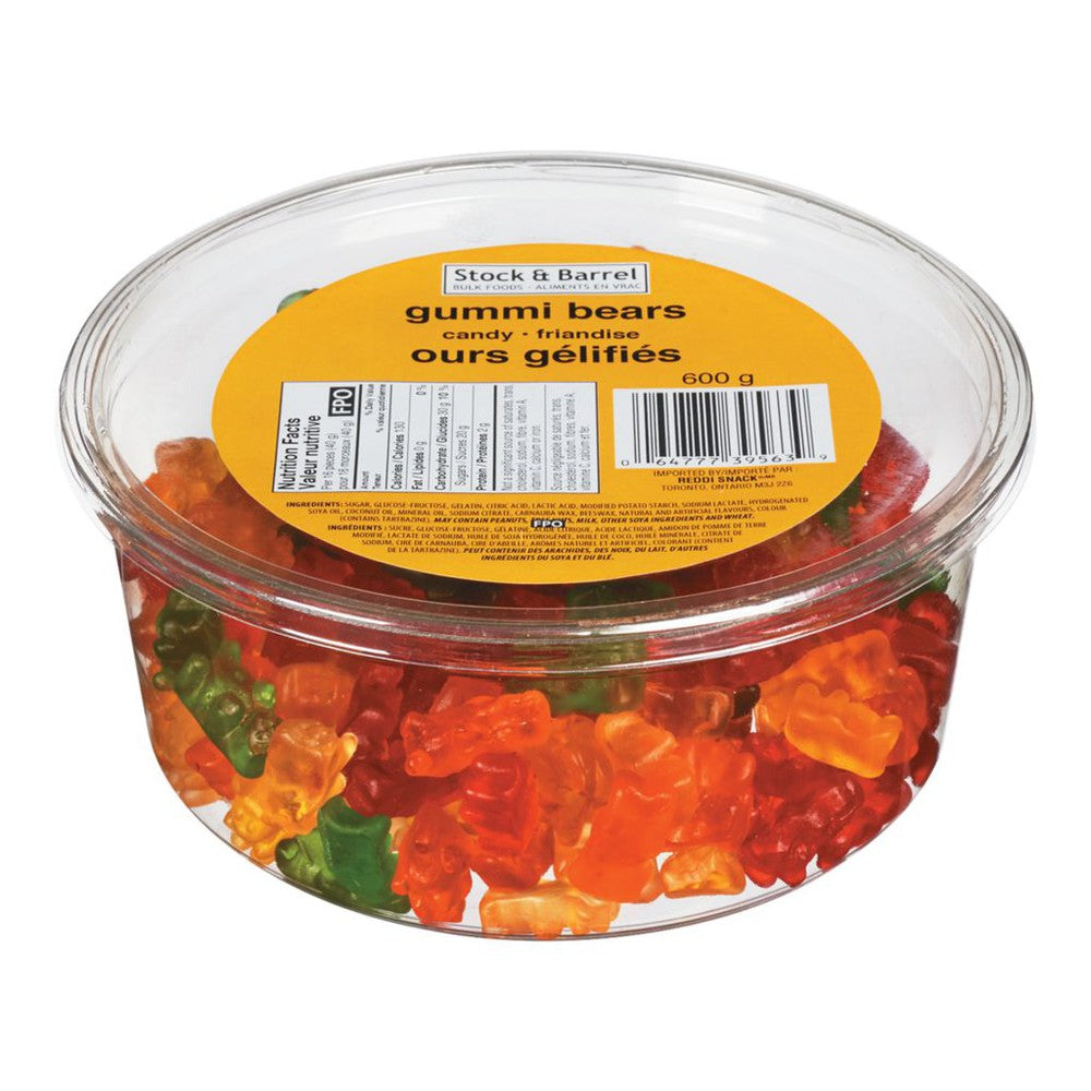 Stock & Barrel Gummi Bears Candy 600g