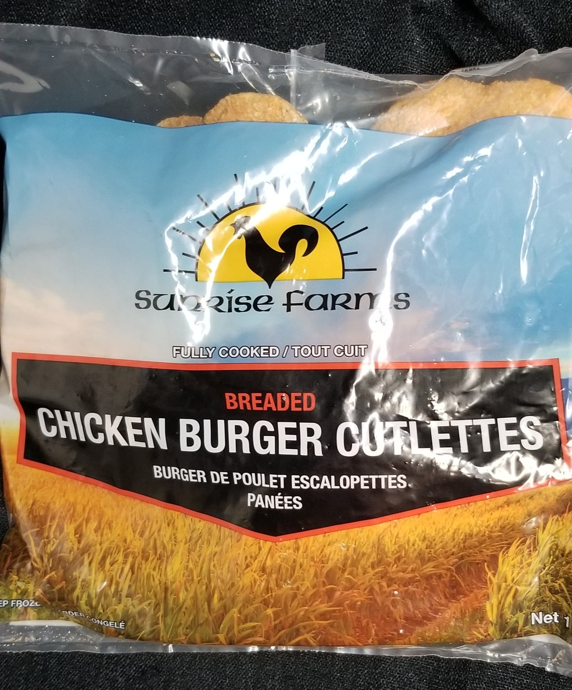 Sunrise Farms Breaded Chicken Burger Cutlettes 1kg