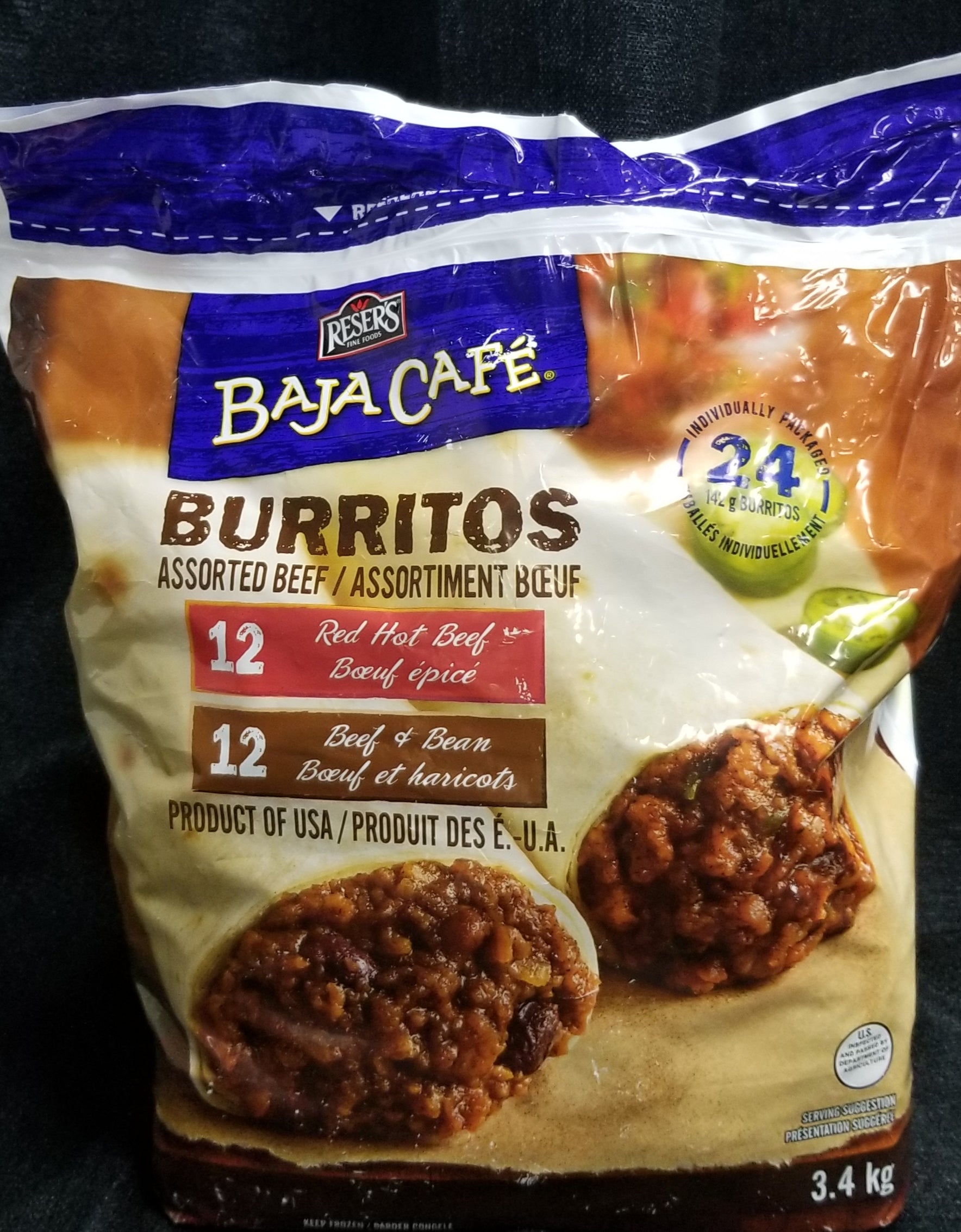 Reser's Baja Cafe Burritos  3.4kg