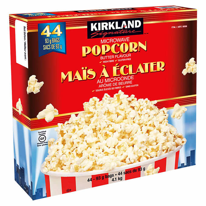 Kirkland Signature Butter Flavor Microwave popcorn 4.1kg