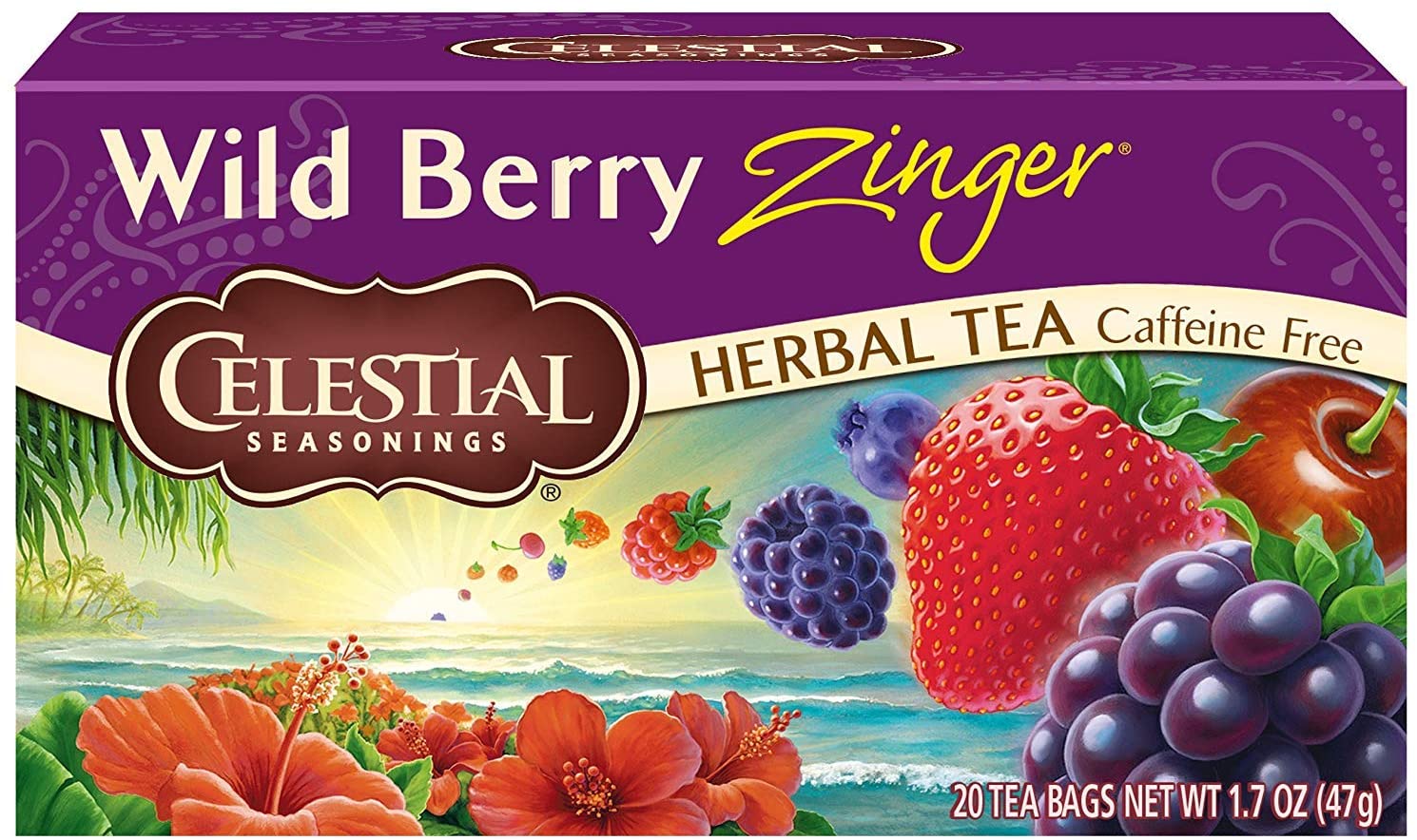 Celestial Seasonings Wild Berry Zinger Herbal Tea Bags 20ct