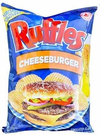 Ruffles Cheeseburger Flavour Potato Chips  190g