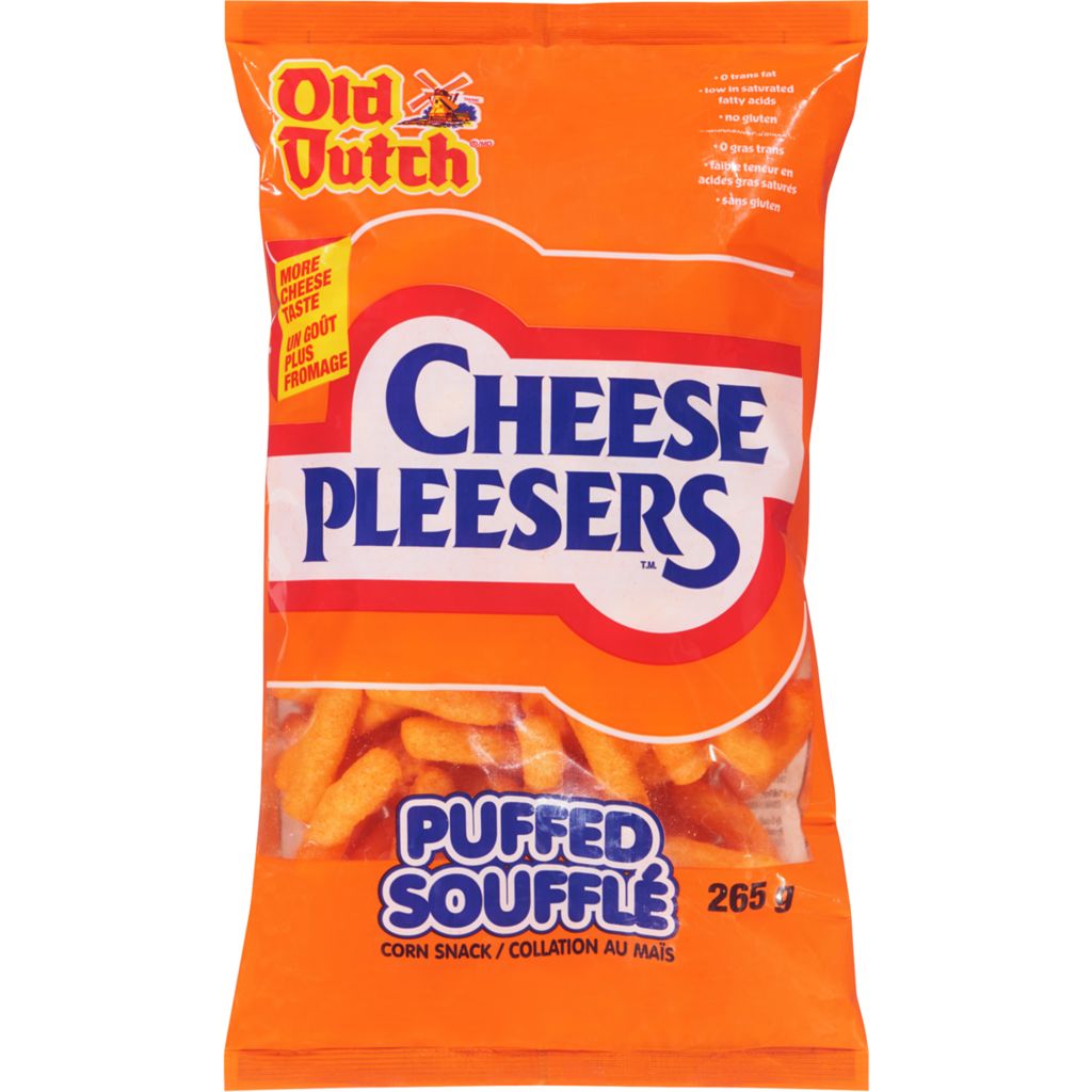 Old Dutch Cheese Pleesers Puffed Corn Snack 265g